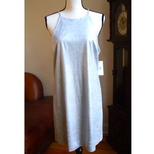 Halston silver racerback cocktail dress